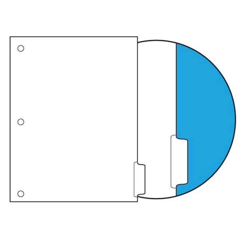 110# 1/5 Cut Position 5 Blank Indexes, Clear Copier Mylar on Tab, Uncollated Single Position, 3 HP (Carton of 1250 Tabs)