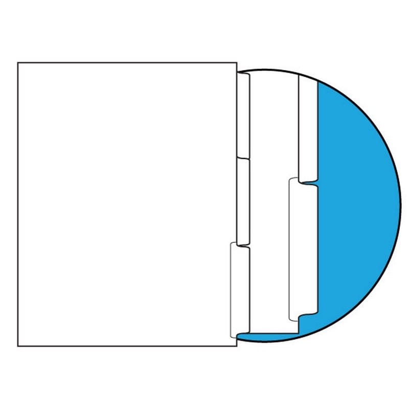 90#, 1/3 Cut, Blank Indexes, Clear Copier Mylar on Tab Area, Single Reverse Collated (Backward) (Carton of 1260 Tabs)
