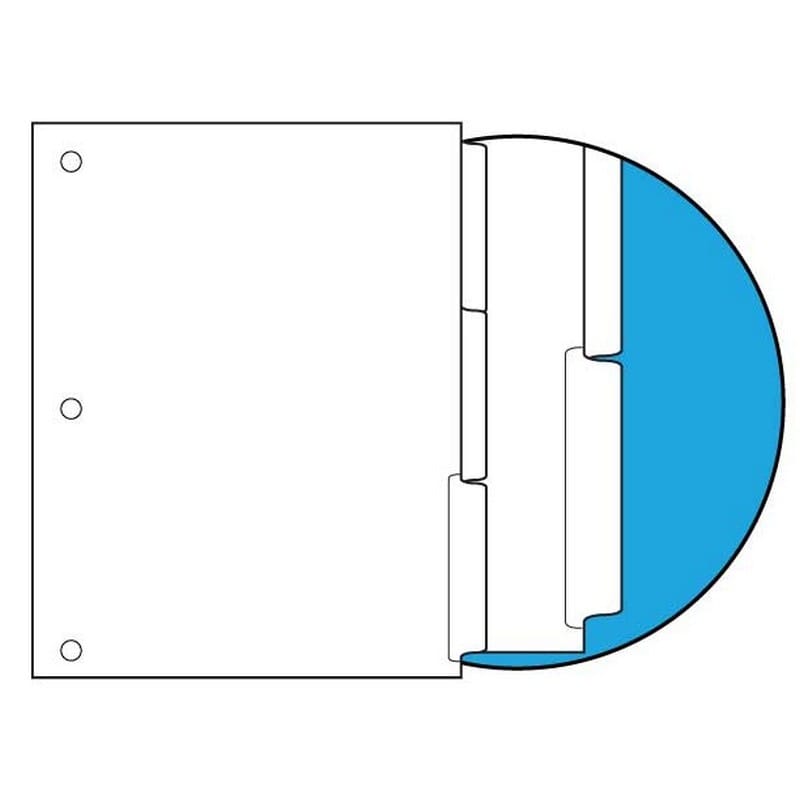 90#, 1/3 Cut Blank Indexes, Clear Copier Mylar on Tab, Single Reverse Collated (Backward), 3 HP (Carton of 1260 Tabs)
