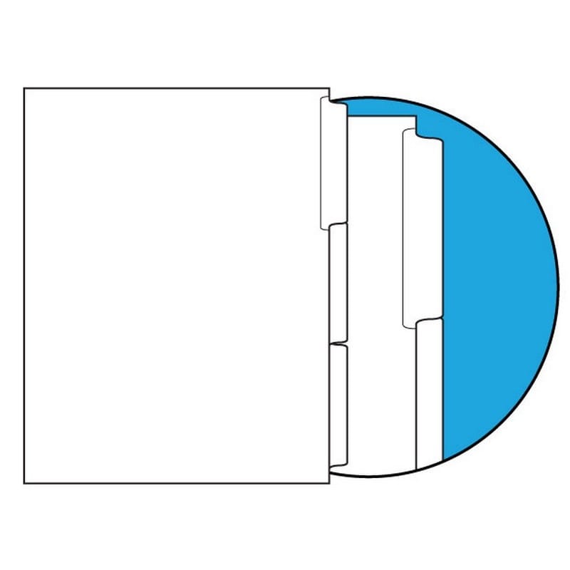 90#, 1/3 Cut, Blank Indexes, Clear Copier Mylar on Tab Area, Straight Collated (Forward) (Carton of 1260 Tabs)