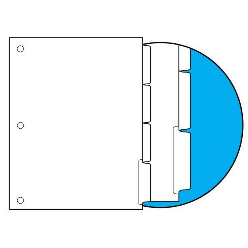 90#, 1/4 Cut Blank Indexes, Clear Copier Mylar on Tab, Single Reverse Collated (Backward), 3 HP (Carton of 1240 Tabs)