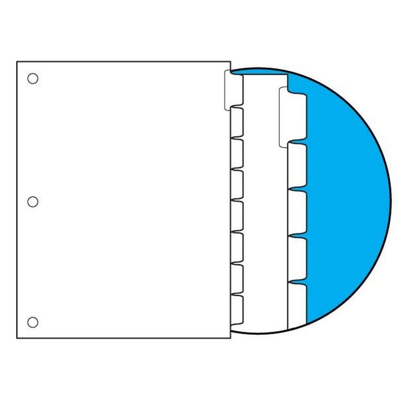 90#, 1/8 Cut Blank Indexes, Clear Copier Mylar on Tab, Straight Collated (Forward), 3 HP (Carton of 1280 Tabs)