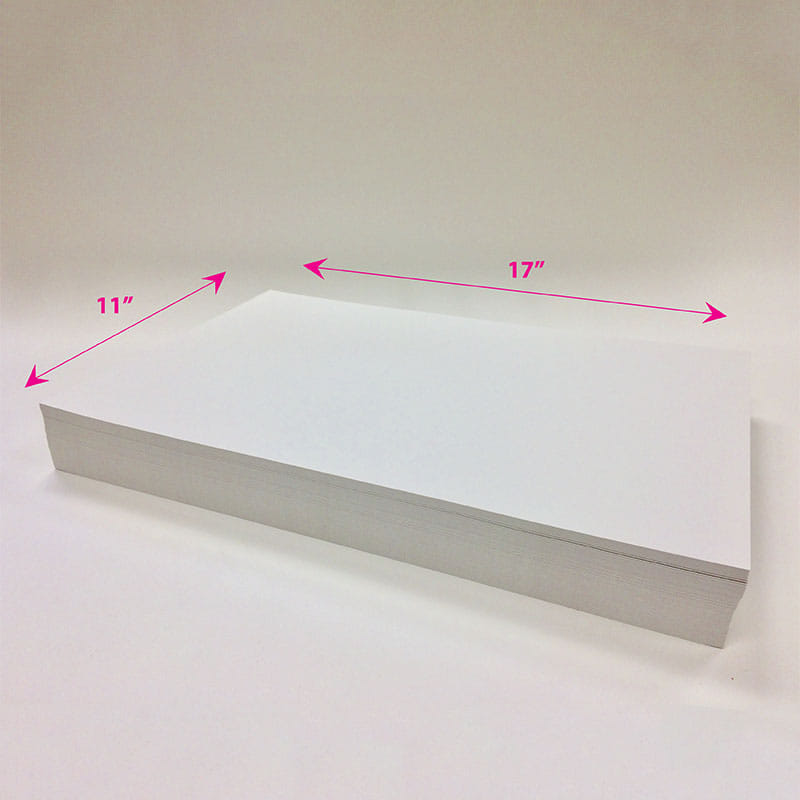 11" x 17" White 20# Stock Non-Impact Laser & Copier Paper (Carton of 2500)