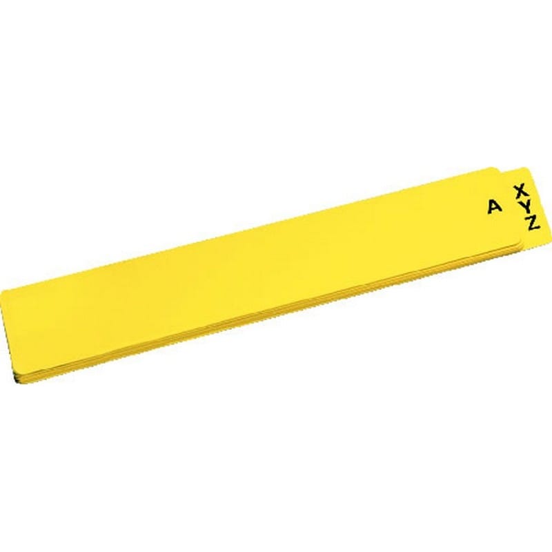 Vinyl Shelf Guides, Alpha A-W, Mc, XYZ, 4" x 21" (Set of 25)