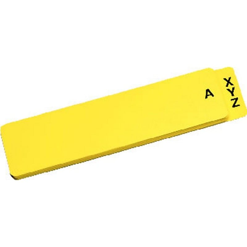 Vinyl Shelf Guides, Alpha A-W, Mc, XYZ, 4" x 14-1/2" (Set of 25)