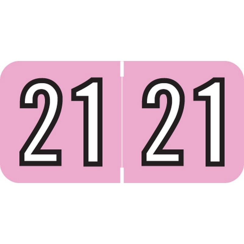 Barkley Compatible "21" Yearband Labels, Laminated Stock 1-1/2" x 3/4" - 500 per Roll