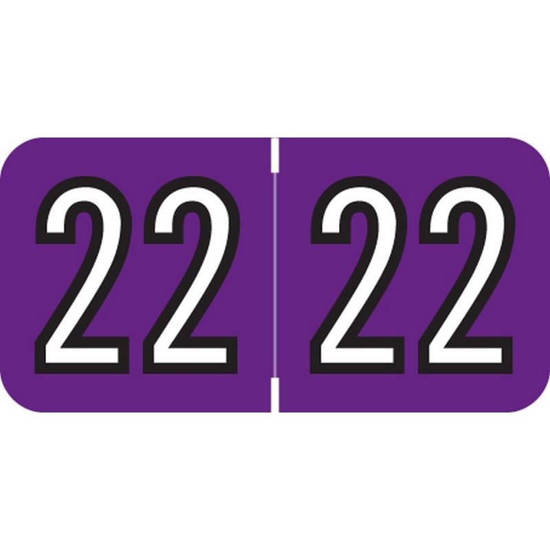 Barkley Compatible "22" Yearband Labels, Laminated Stock 1-1/2" x 3/4" - 500 per Roll