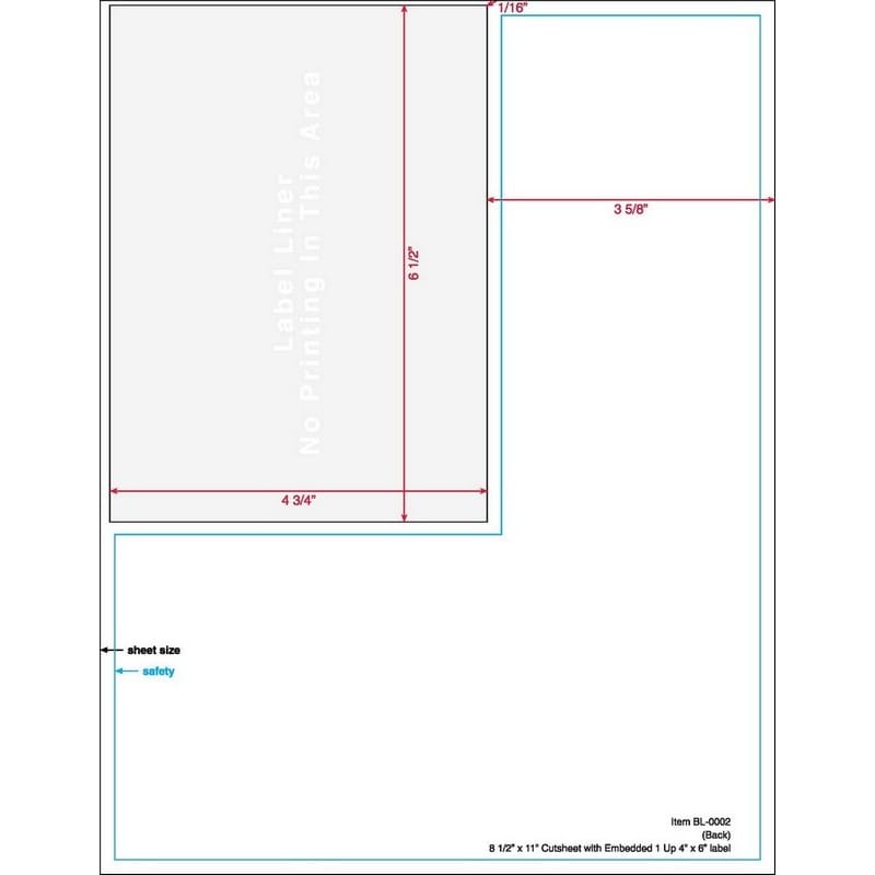 4" x 6" Integrated Laser Label Form Sheet, 1 Label (Carton of 1000) - Image 3