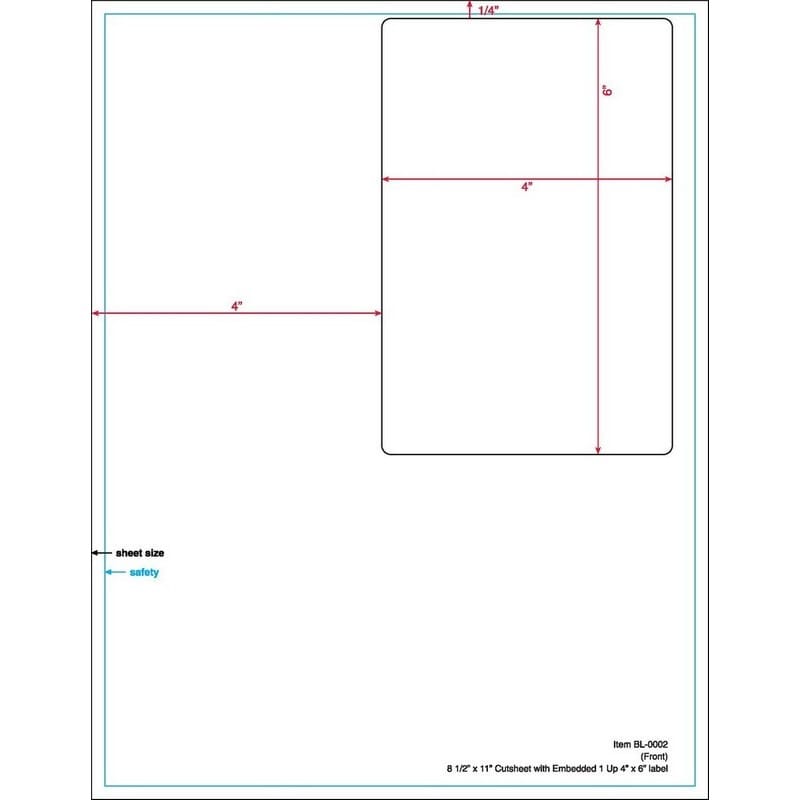 4" x 6" Integrated Laser Label Form Sheet, 1 Label (Carton of 1000) - Image 2