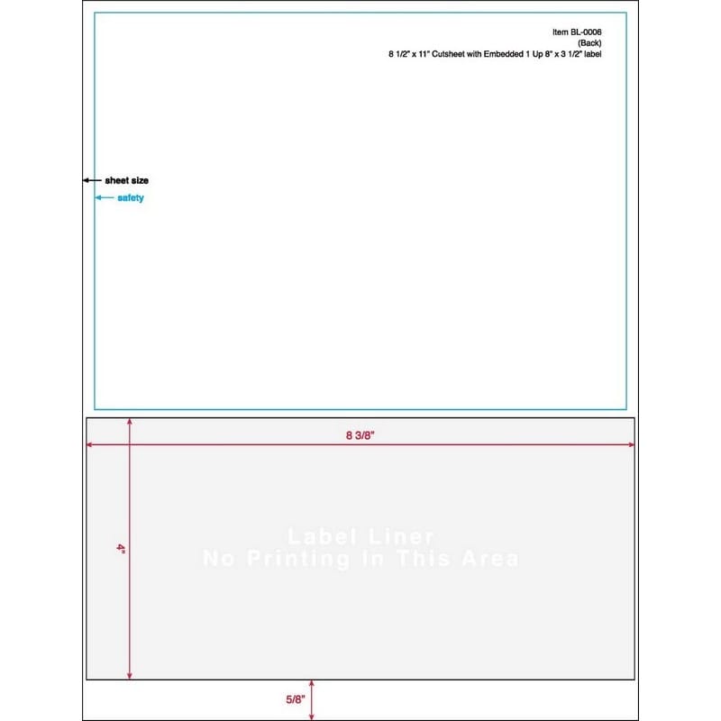 8" x 3-1/2" (8" x 3.5") Integrated Laser Label Form Sheets, 1 Label (Carton of 1000) - Image 3