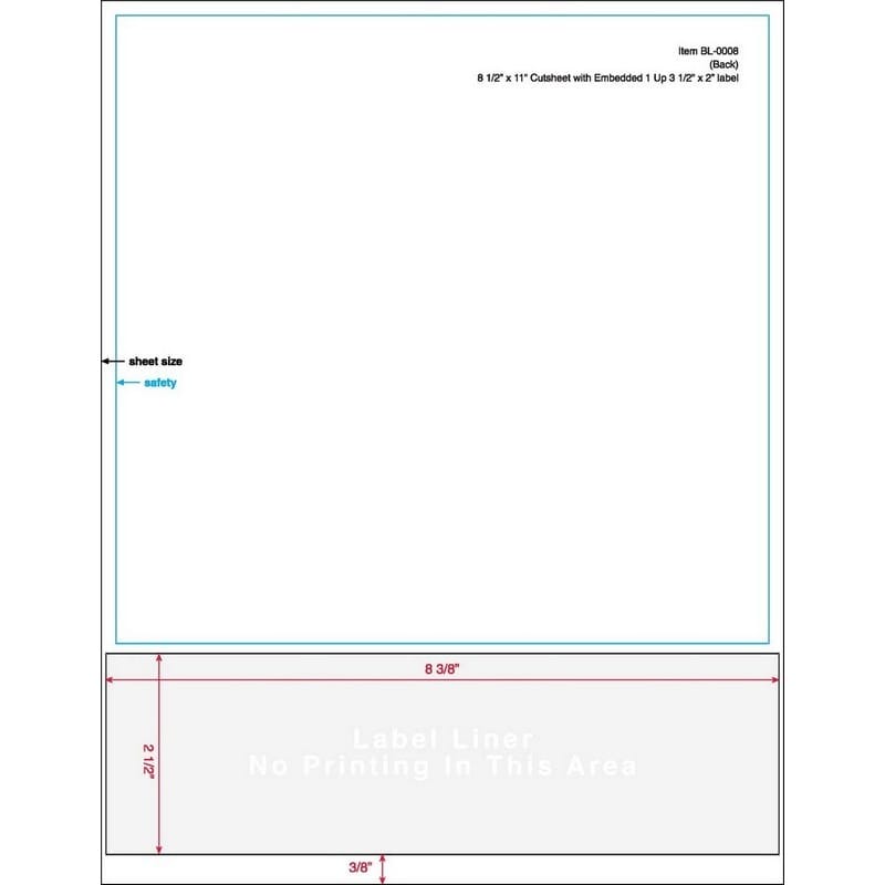 3-1/2" x 2" (3.5" x 2") Integrated Laser Label Form Sheets, 1 Label Right Edge (Carton of 1000) - Image 3