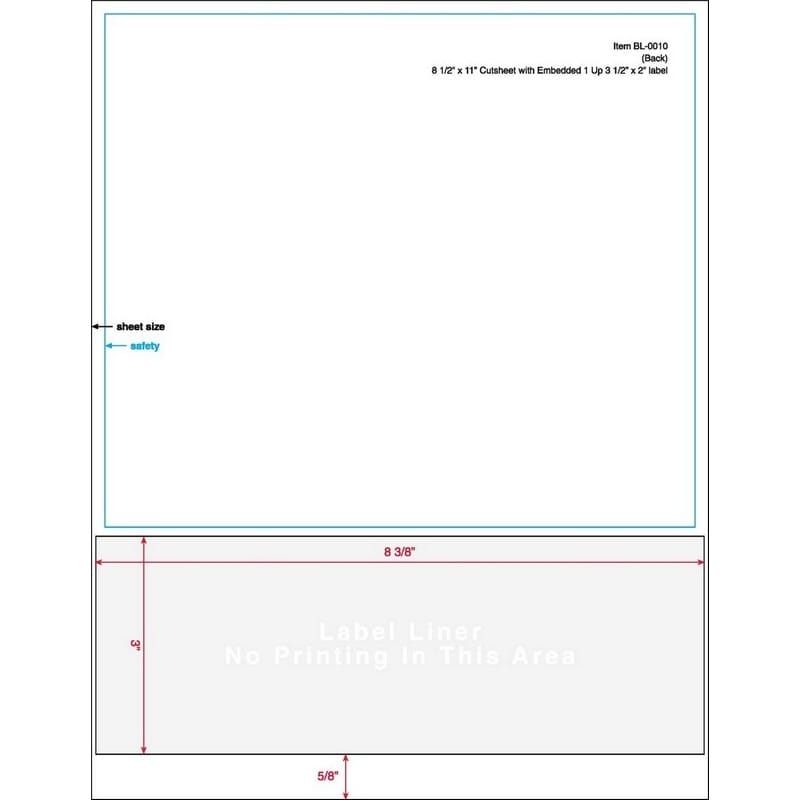 3-1/2" x 2" (3.5" x 2") Integrated Laser Label Form Sheets, 1 Label Left Edge (Carton of 1000) - Image 3