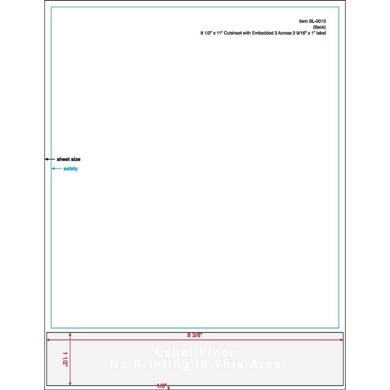 Integrated Label Form Sheets, 2-9/16" x 1" with 3 Integrated Labels (1,000 Sheets) - Image 3