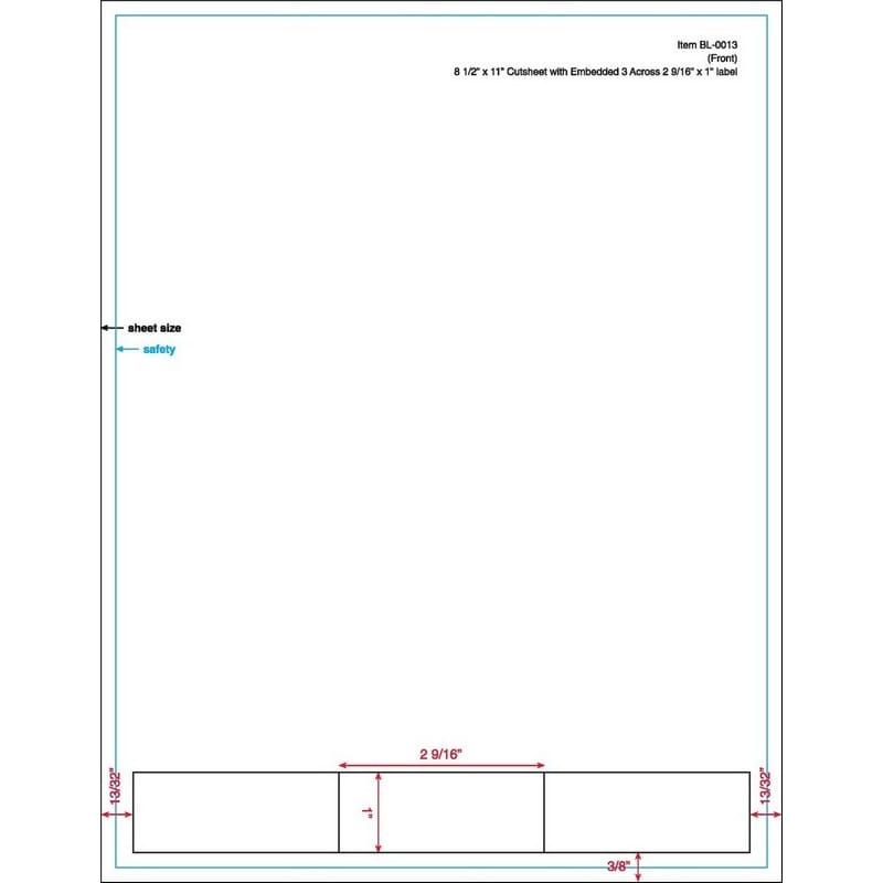 Integrated Label Form Sheets, 2-9/16" x 1" with 3 Integrated Labels (1,000 Sheets) - Image 2