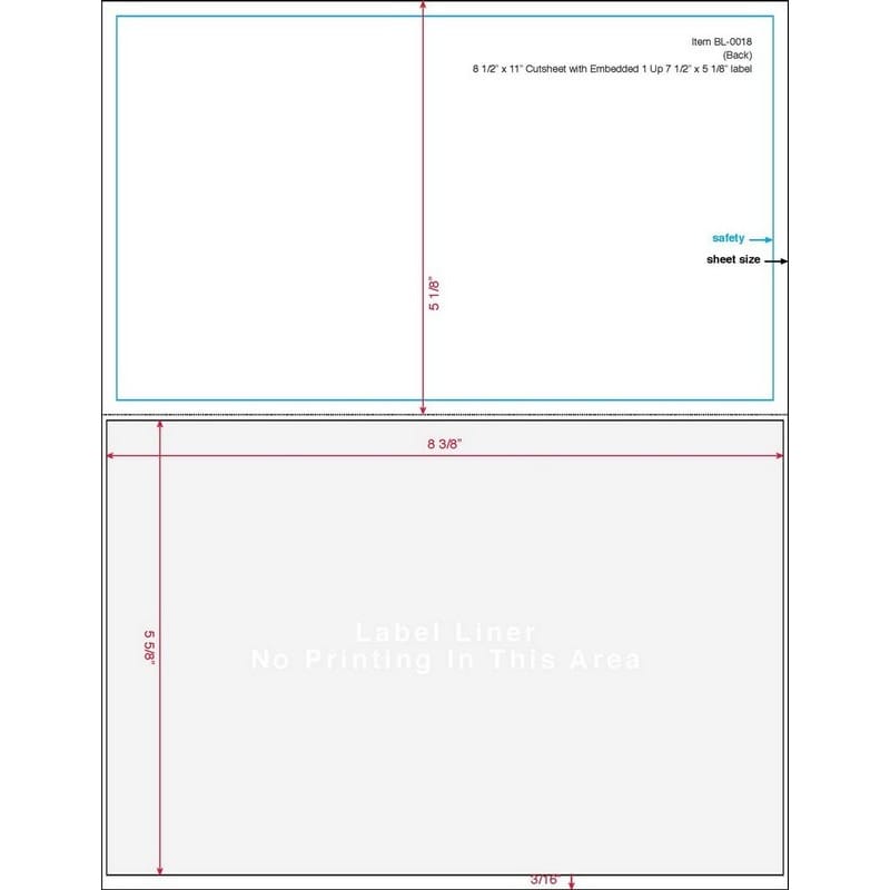 7.5 x 5.125 Integrated Label Form Sheets, Laser, 1 Label per Sheet (Carton of 1,000) - Image 3