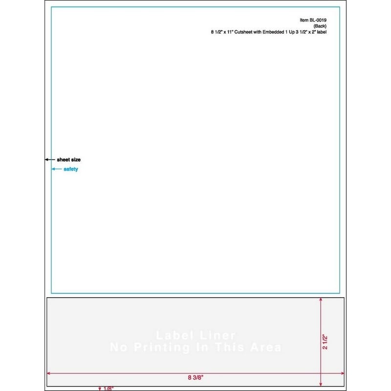 3-1/2" x 2" (3.5" x 2") Integrated Laser Label Form Sheets, 1 Label Left Side (Lot of 250) - Image 3