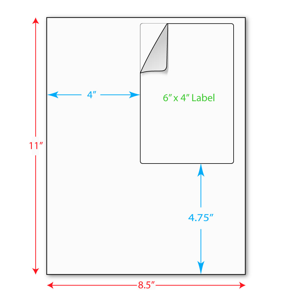 4" x 6" Integrated Laser Label Form Sheet, 1 Label (Carton of 1000)