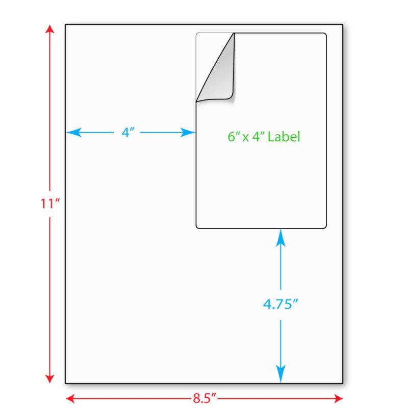4" x 6" Integrated Laser Label Form Sheet, 1 Label (Lot of 250)