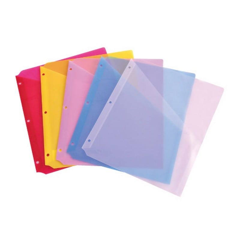 Poly Binder Page with Angle-Cut Pocket - Assorted (Pack of 5)