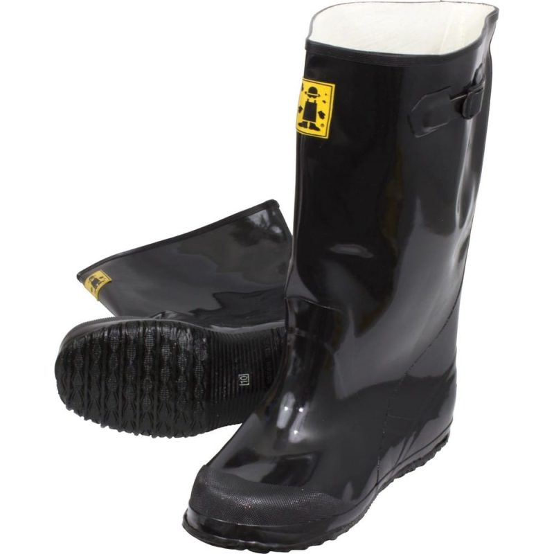 Size 11, Black, Rubber Over The Shoe Slush Boots (1 Pair Per Package)
