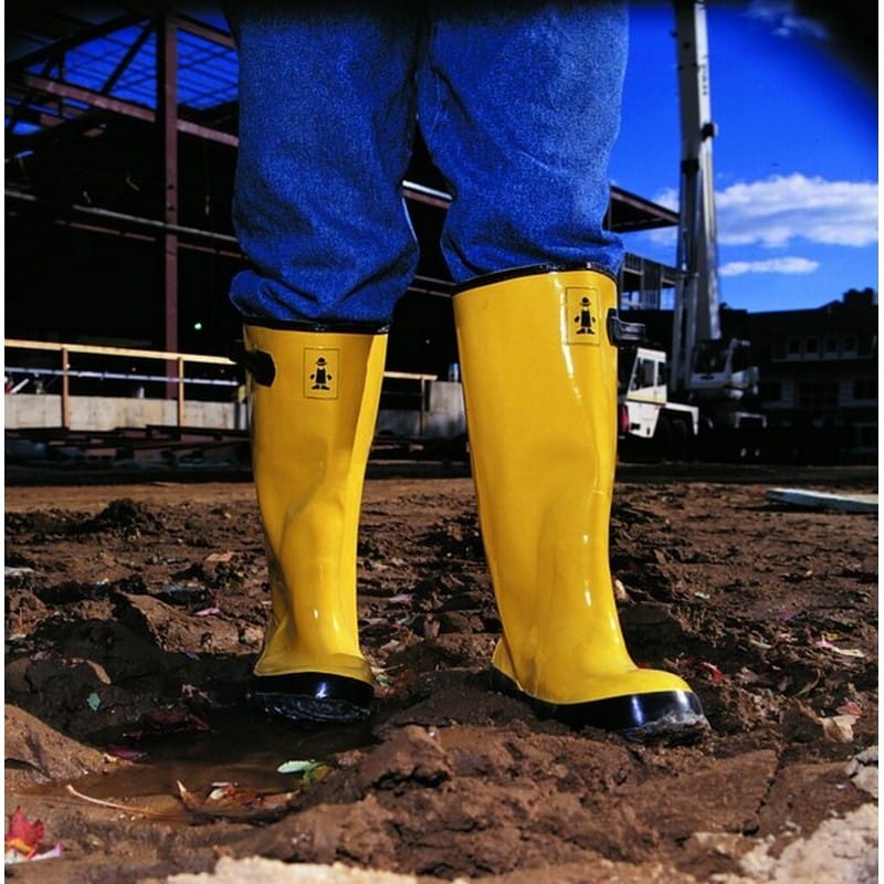 Size 9 Yellow Rubber Over The Shoe Slush Boots (1 Pair Per Package) - Image 2