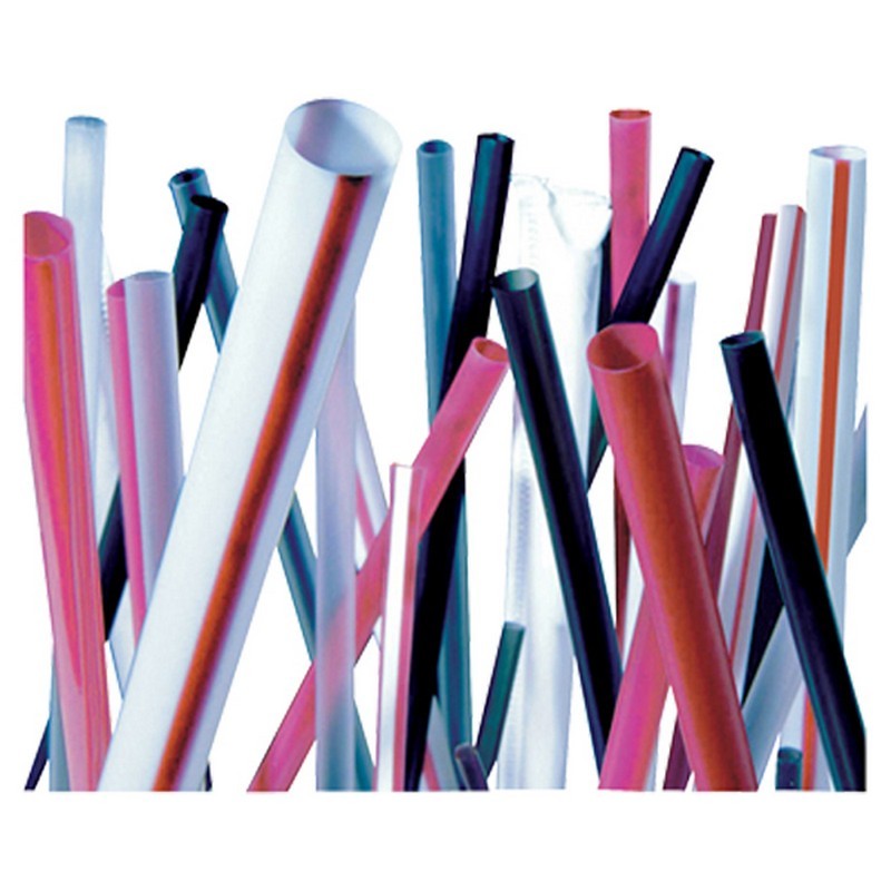 Wrapped and Unwrapped Plastic Straws