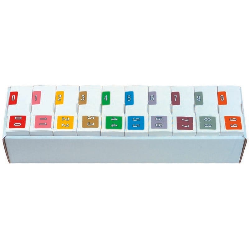 Barkley FNDBM Compatible Numeric Labels, Laminated Stock, 1-1/2" x 1-1/2", Starter Set - 10 Rolls of 500