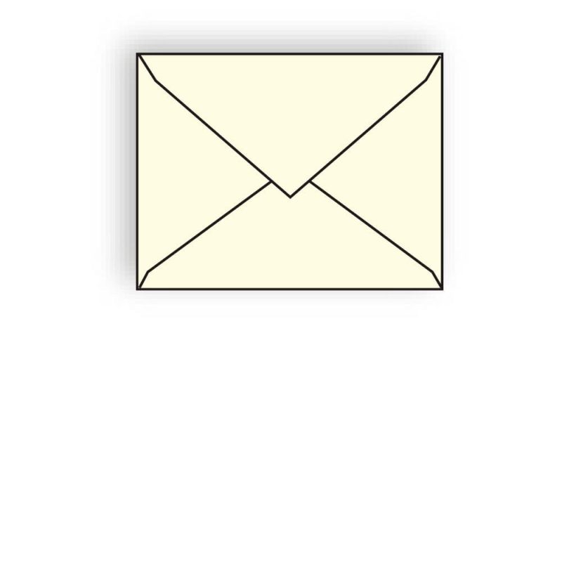 #5-1/2 Baronial Envelopes, 4-3/8" x 5-3/4", 28#, Recycled, Creme, Diagonal Seam, Pointed Flaps Down (Box of 250)