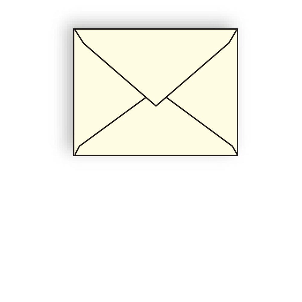 #6 Baronial Envelopes, 4-3/4" x 6-1/2", 28#, Recycled, Creme, Diagonal Seam, Pointed Flaps Down (Box of 250)