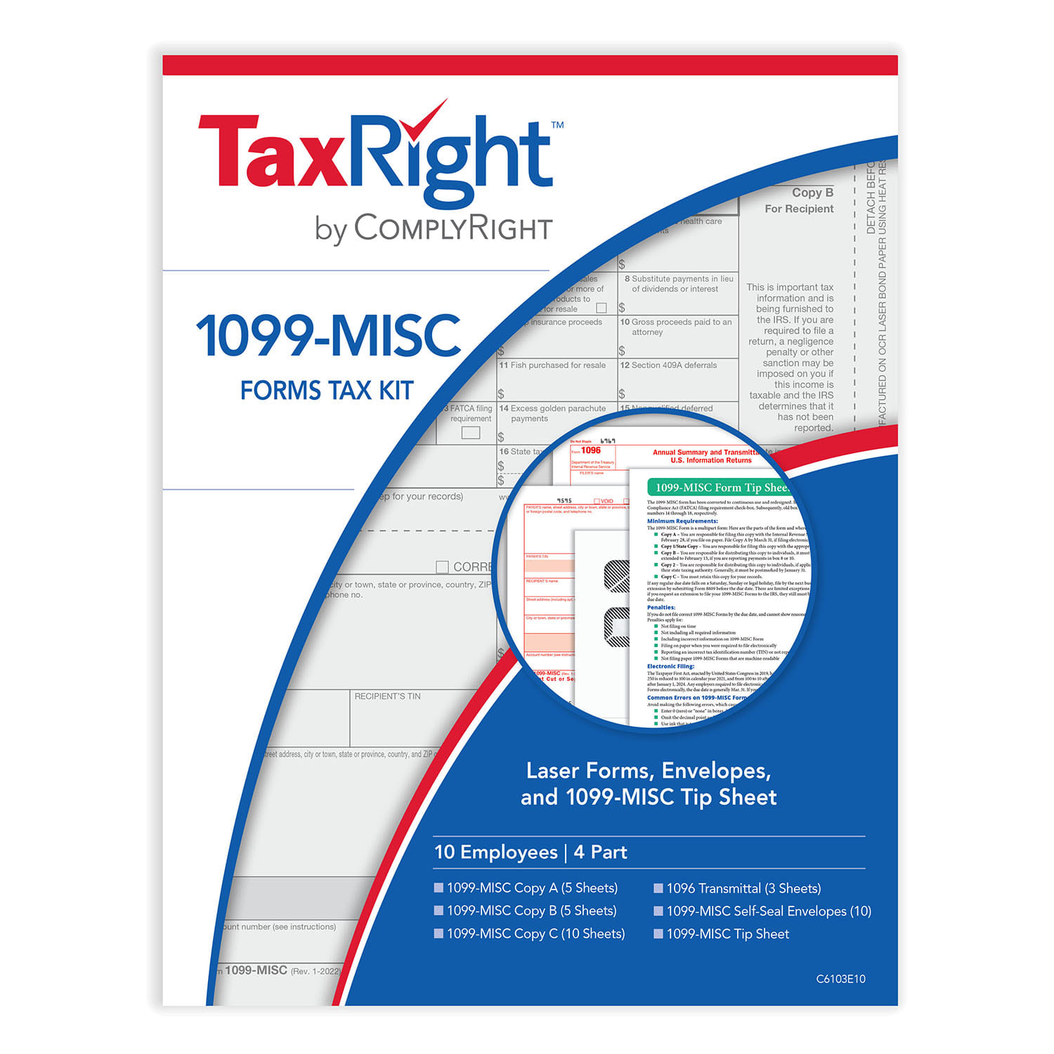 4-Part 1099-MISC Kits without Software(10 Employees)