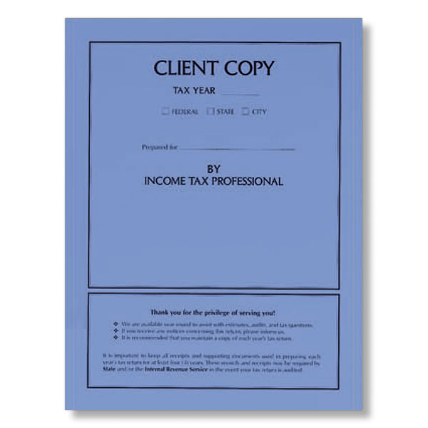 Tax Presentation Folders
