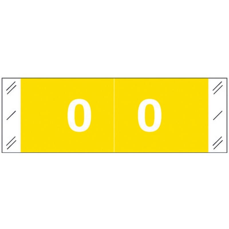 Tabbies 11850 Compatible Numeric "0" Labels, Laminated Stock, 1/2" X 1-1/2" Individual Numbers - Roll of 500