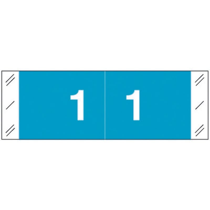 Tabbies 11850 Compatible Numeric "01" Labels, Laminated Stock, 1/2" X 1-1/2" Individual Numbers - Roll of 500