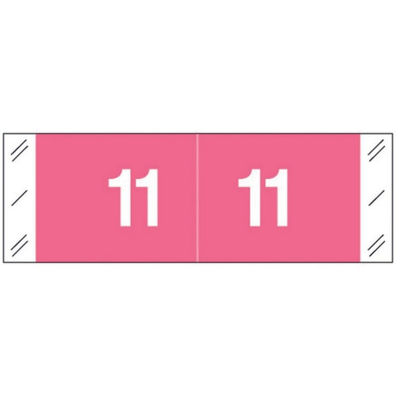 Tabbies 11850 Compatible Numeric "11" Labels, Laminated Stock, 1/2" X 1-1/2" Individual Numbers - Roll of 500