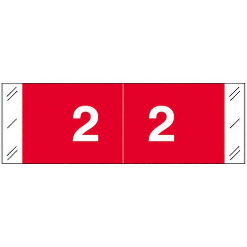 Tabbies 11850 Compatible Numeric "2" Labels, Laminated Stock, 1/2" X 1-1/2" Individual Numbers - Roll of 500