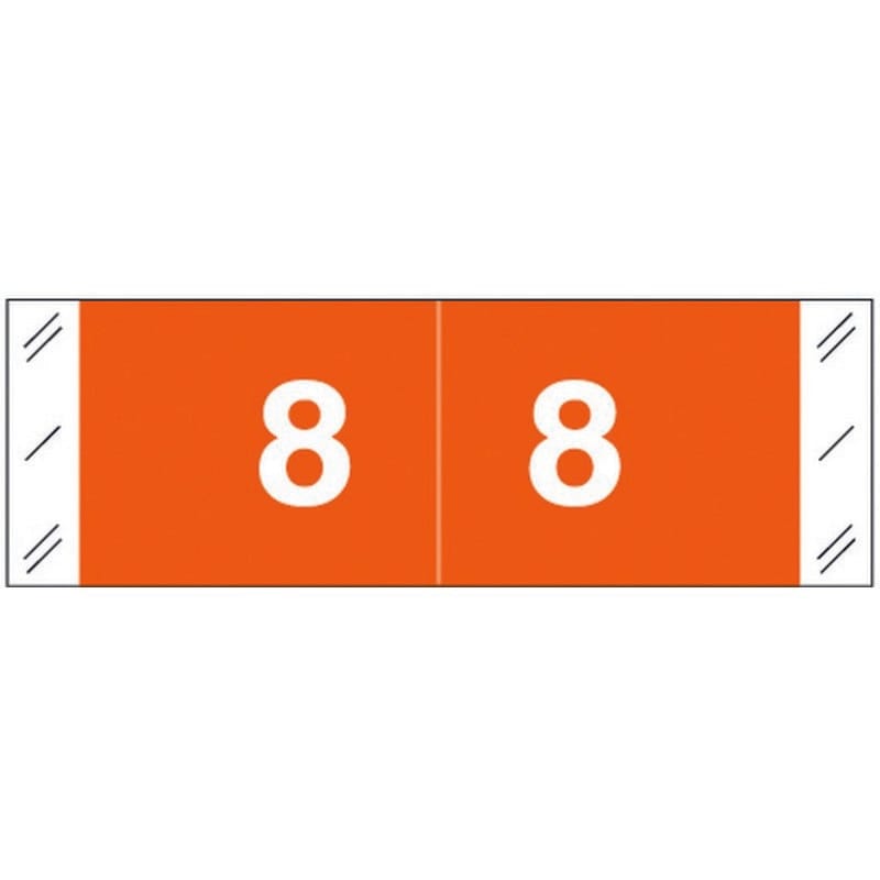 Tabbies 11850 Compatible Numeric "8" Labels, Laminated Stock, 1/2" X 1-1/2" Individual Numbers - Roll of 500