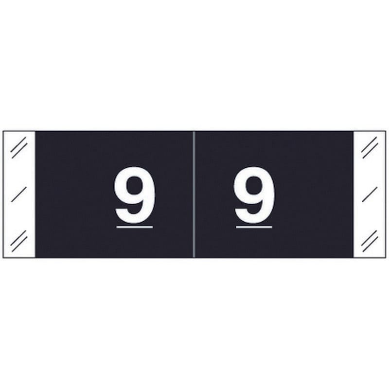 Tabbies 11850 Compatible Numeric "9" Labels, Laminated Stock, 1/2" X 1-1/2" Individual Numbers - Roll of 500