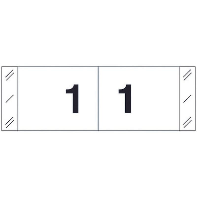 Tabbies 11830 Compatible Numeric "01" Labels, Laminated Stock, 1/2" X 1-1/2" Individual Numbers - Roll of 500