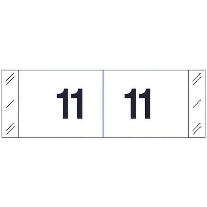 Tabbies 11830 Compatible Numeric "11" Labels, Laminated Stock, 1/2" X 1-1/2" Individual Numbers - Roll of 500