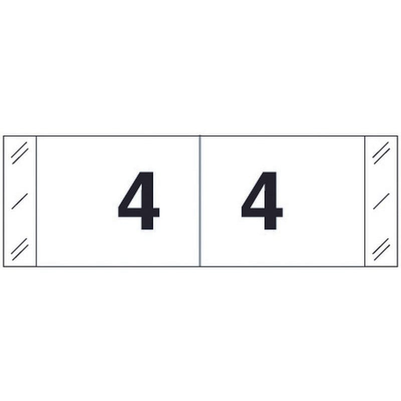Tabbies 11830 Compatible Numeric "4" Labels, Laminated Stock, 1/2" X 1-1/2" Individual Numbers - Roll of 500