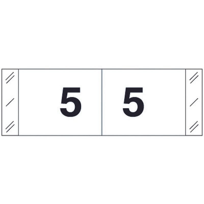 Tabbies 11830 Compatible Numeric "5" Labels, Laminated Stock, 1/2" X 1-1/2" Individual Numbers - Roll of 500