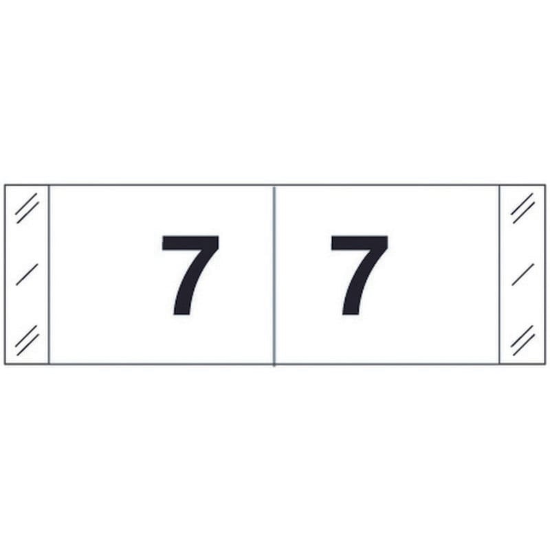 Tabbies 11830 Compatible Numeric "7" Labels, Laminated Stock, 1/2" X 1-1/2" Individual Numbers - Roll of 500