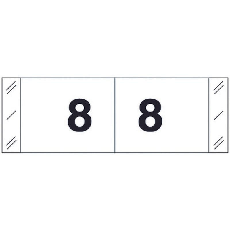 Tabbies 11830 Compatible Numeric "8" Labels, Laminated Stock, 1/2" X 1-1/2" Individual Numbers - Roll of 500