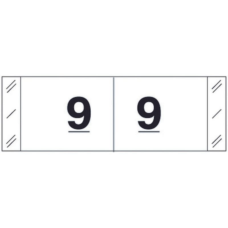 Tabbies 11830 Compatible Numeric "9" Labels, Laminated Stock, 1/2" X 1-1/2" Individual Numbers - Roll of 500