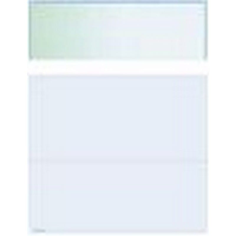 Green to Blue Rainbow Canadian Laser Check, Top Position, Panels at 3-1/2 - 4 - 3-1/2 (Carton of 500)