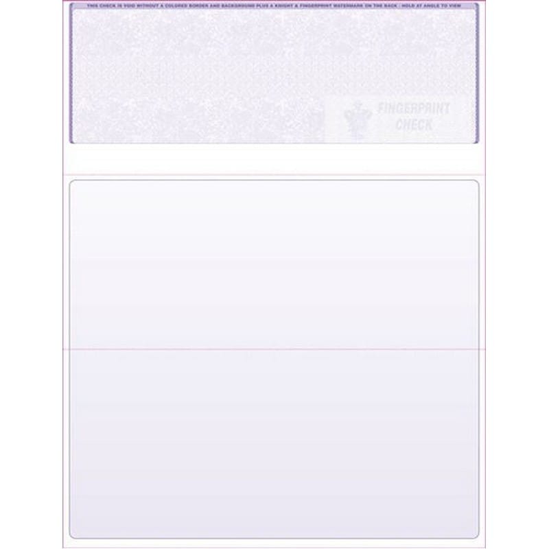 Blue Canadian Laser Check, Top Position, Panels at 3-1/2 - 3-1/2 - 4 (Carton of 500)