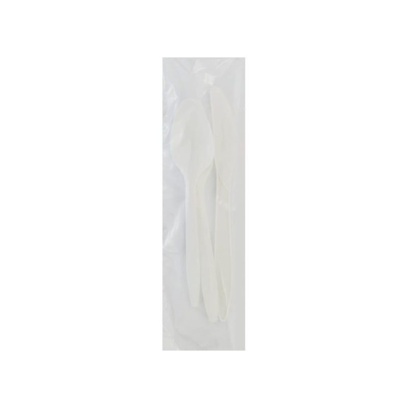 Heavy Weight PS Fork Knife Teaspoon White (500 per Case)