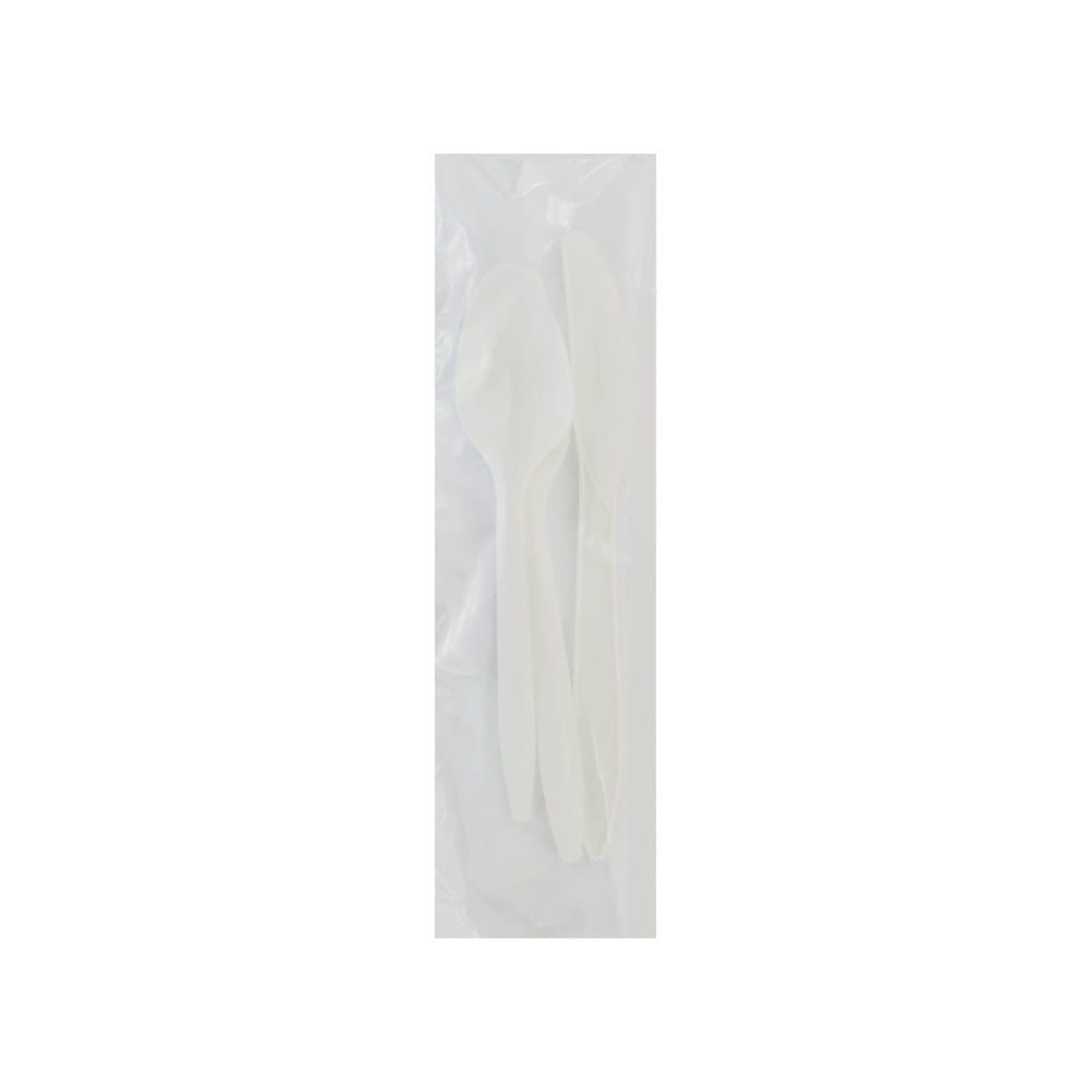 Medium PP Fork Knife Tea Spoon White (500 per Case)