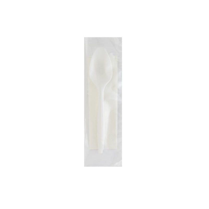 Medium PP Tea Spoon Napkin 8x10 White (1000 per Case)