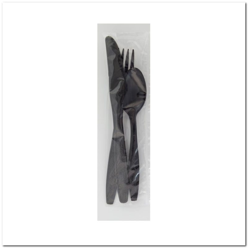 Heavy Weight PS Fork Knife Teaspoon, Black (500 per Case)